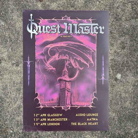 Quest Master - UK tour poster print A3